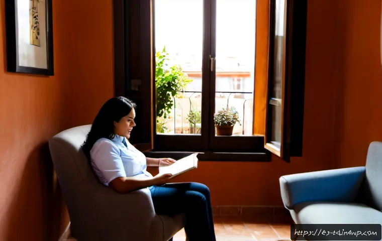 자서전적 치료법과 직업적 성공의 관계 - Photorealistic intimate therapy office in Madrid, a Spanish-speaking Latina professional in her late...